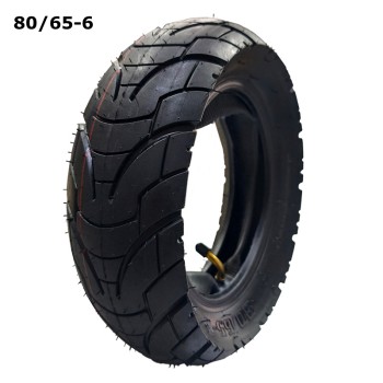 Комплект външна и вътрешна гума с извит вентил за електрическа тротинетка 80/65-6